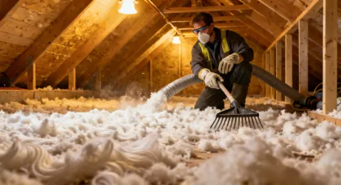 Knauf Blown-In Insulation attic application