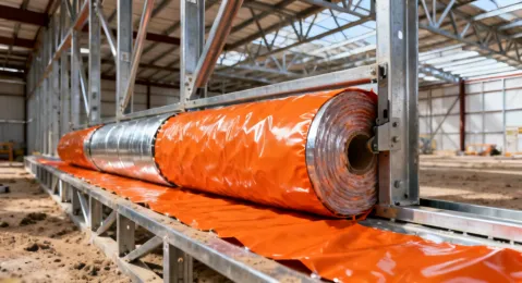 Metal building vinyl-faced insulation