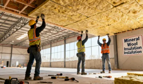 School gymnasium insulation retrofit project