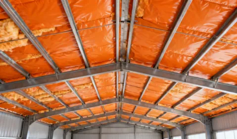 Metal building insulation warehouse project