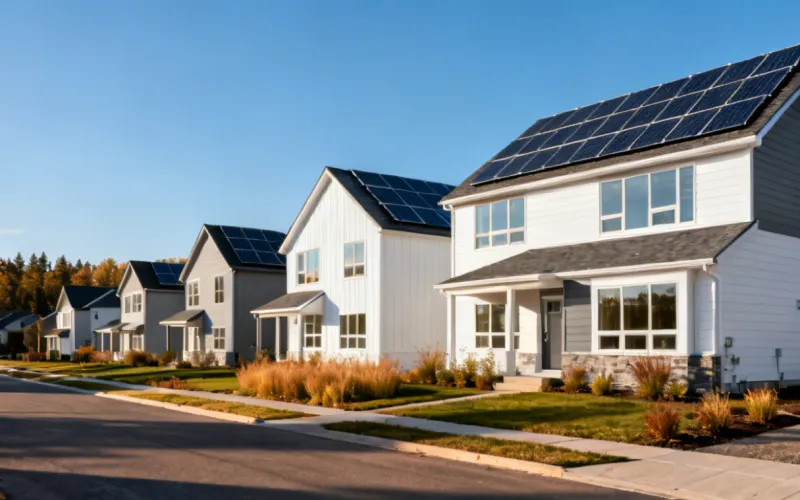 Net-zero residential estate insulated with Knauf EcoBatt